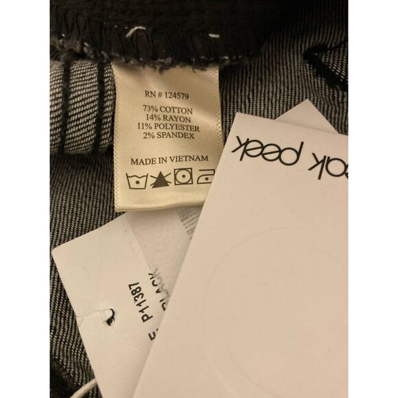 Sneak Peek Women's Frayed High Waist Skinny Boyfriend Jeans Size 1/W25 Black NWT - Picture 6 of 8